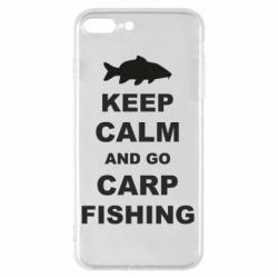 Чехол для iPhone 7 Plus Keep calm and go carp fishing - PrintSalon