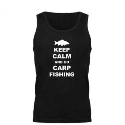 Мужская майка Keep calm and go carp fishing - PrintSalon