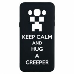Чехол для Samsung J7 2016 KEEP CALM and HUG A CREEPER - PrintSalon