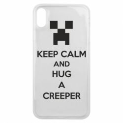 Чехол для iPhone Xs Max KEEP CALM and HUG A CREEPER - PrintSalon