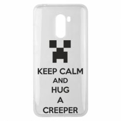 Чехол для Xiaomi Pocophone F1 KEEP CALM and HUG A CREEPER - PrintSalon