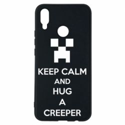 Чехол для Huawei P Smart Plus 2018 KEEP CALM and HUG A CREEPER - PrintSalon