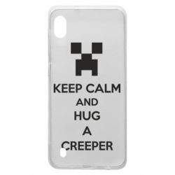 Чехол для Samsung A10 KEEP CALM and HUG A CREEPER - PrintSalon
