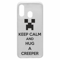 Чехол для Samsung A40 KEEP CALM and HUG A CREEPER - PrintSalon