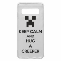 Чехол для Samsung S10 KEEP CALM and HUG A CREEPER - PrintSalon
