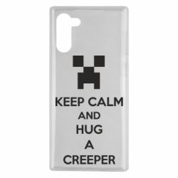 Чехол для Samsung Note 10 KEEP CALM and HUG A CREEPER - PrintSalon