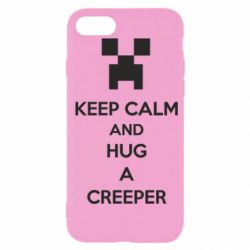 Чехол для iPhone SE 2020 KEEP CALM and HUG A CREEPER - PrintSalon