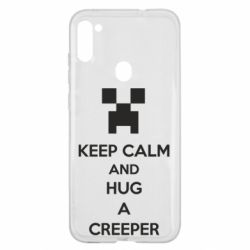 Чехол для Samsung A11/M11 KEEP CALM and HUG A CREEPER - PrintSalon