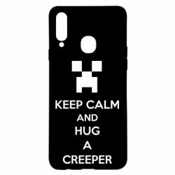 Чехол для Samsung A20s KEEP CALM and HUG A CREEPER - PrintSalon