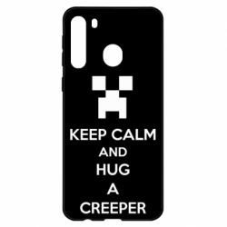 Чехол для Samsung A21 KEEP CALM and HUG A CREEPER - PrintSalon