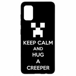 Чехол для Samsung A41 KEEP CALM and HUG A CREEPER - PrintSalon