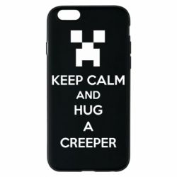 Чехол для iPhone 6/6S KEEP CALM and HUG A CREEPER - PrintSalon