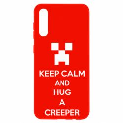 Чехол для Samsung A50 KEEP CALM and HUG A CREEPER - PrintSalon