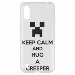 Чехол для Samsung A01/M01 KEEP CALM and HUG A CREEPER - PrintSalon