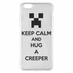 Чехол для iPhone 6 Plus/6S Plus KEEP CALM and HUG A CREEPER - PrintSalon