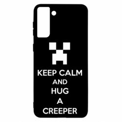 Чехол для Samsung S21+ KEEP CALM and HUG A CREEPER - PrintSalon