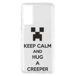 Чехол для Huawei P Smart 2021 KEEP CALM and HUG A CREEPER - PrintSalon