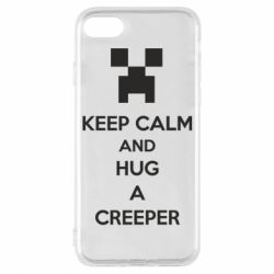 Чехол для iPhone 7 KEEP CALM and HUG A CREEPER - PrintSalon