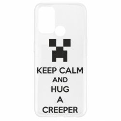Чехол для Oppo A52/A72/A92 KEEP CALM and HUG A CREEPER