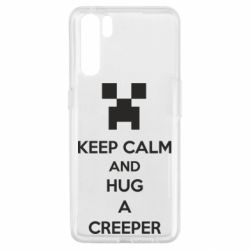 Чехол для Oppo A91/Reno3 KEEP CALM and HUG A CREEPER - PrintSalon