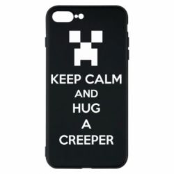 Чехол для iPhone 7 Plus KEEP CALM and HUG A CREEPER - PrintSalon