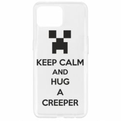 Чехол для Oppo Reno 4 Lite KEEP CALM and HUG A CREEPER - PrintSalon