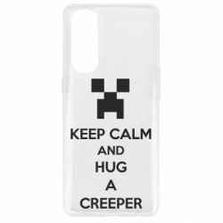 Чехол для Oppo Reno 4 Pro KEEP CALM and HUG A CREEPER - PrintSalon