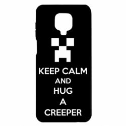 Чехол для Xiaomi Redmi Note 9S/9Pro/9Pro Max KEEP CALM and HUG A CREEPER - PrintSalon