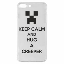 Чехол для iPhone 8 Plus KEEP CALM and HUG A CREEPER - PrintSalon