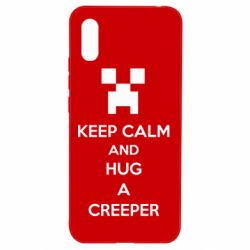 Чехол для Xiaomi Redmi 9a KEEP CALM and HUG A CREEPER - PrintSalon