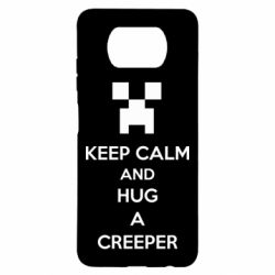 Чехол для Xiaomi Poco X3 KEEP CALM and HUG A CREEPER - PrintSalon