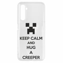 Чехол для Realme 6 KEEP CALM and HUG A CREEPER - PrintSalon
