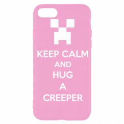 Чехол для iPhone SE 2022 KEEP CALM and HUG A CREEPER - PrintSalon