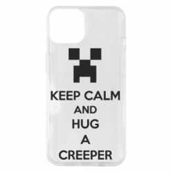 Чехол для iPhone 14 KEEP CALM and HUG A CREEPER - PrintSalon