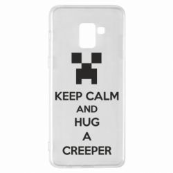 Чехол для Samsung A8+ 2018 KEEP CALM and HUG A CREEPER - PrintSalon