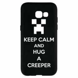 Чехол для Samsung A5 2017 KEEP CALM and HUG A CREEPER - PrintSalon
