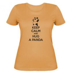 Женская футболка KEEP CALM and HUG A PANDA - PrintSalon