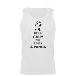 Мужская майка KEEP CALM and HUG A PANDA - PrintSalon