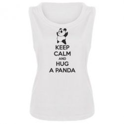 Женская майка KEEP CALM and HUG A PANDA - PrintSalon