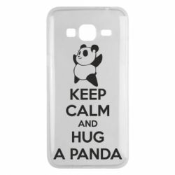 Чехол для Samsung J3 2016 KEEP CALM and HUG A PANDA - PrintSalon