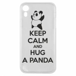 Чехол для iPhone XR KEEP CALM and HUG A PANDA - PrintSalon