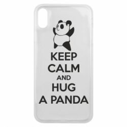 Чехол для iPhone Xs Max KEEP CALM and HUG A PANDA - PrintSalon