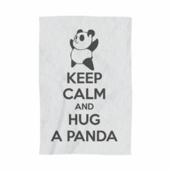 Полотенце с принтом KEEP CALM and HUG A PANDA - PrintSalon