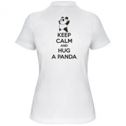 Женское поло KEEP CALM and HUG A PANDA - PrintSalon