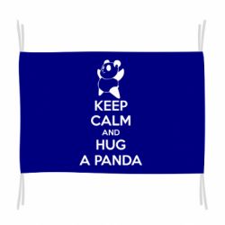 Флаг KEEP CALM and HUG A PANDA - PrintSalon