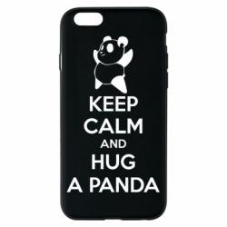 Чехол для iPhone 6/6S KEEP CALM and HUG A PANDA - PrintSalon
