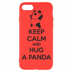 Чехол для iPhone SE 2020 KEEP CALM and HUG A PANDA - PrintSalon