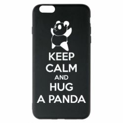 Чехол для iPhone 6 Plus/6S Plus KEEP CALM and HUG A PANDA - PrintSalon