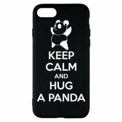 Чехол для iPhone 7 KEEP CALM and HUG A PANDA - PrintSalon
