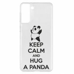 Чехол для Samsung S21+ KEEP CALM and HUG A PANDA - PrintSalon